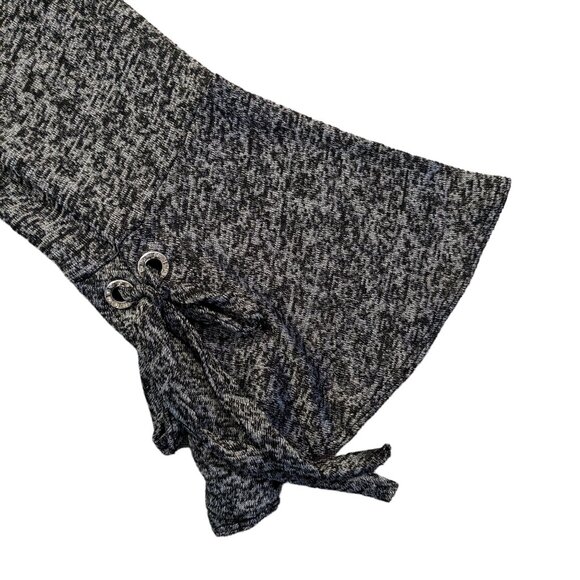 PerSeption Concept Women’s black gray rhinestone scoop-neck bell sleeve sweater - Picture 5 of 7